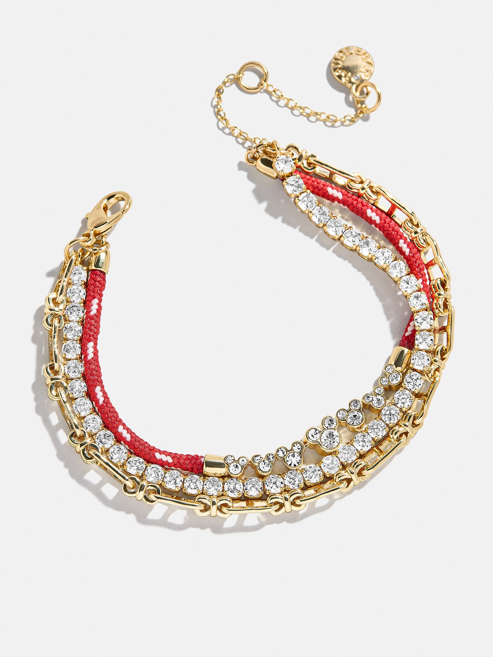 Disney Mickey Mouse Layered Bracelet - Gold/Red