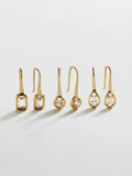 Valeria 14K Gold Earring Set - Gold/Pavé