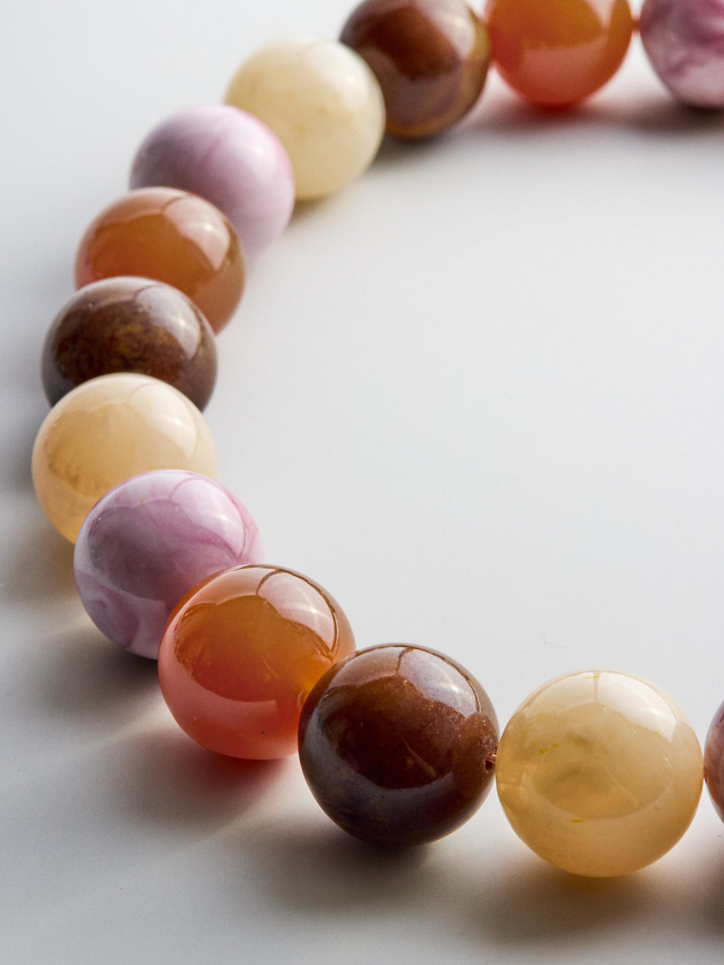 Jane Beaded Necklace - Brown Multi Bead