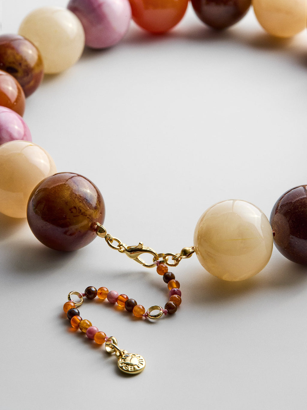 Jane Beaded Necklace - Brown Multi Bead