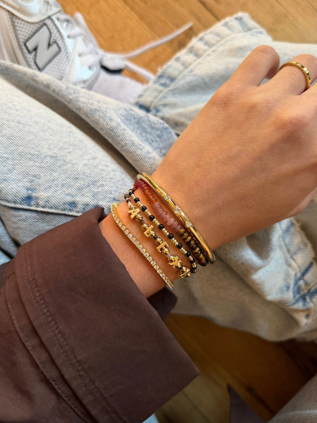 Rowan Semi-Precious Custom Layered Bracelet - Bali