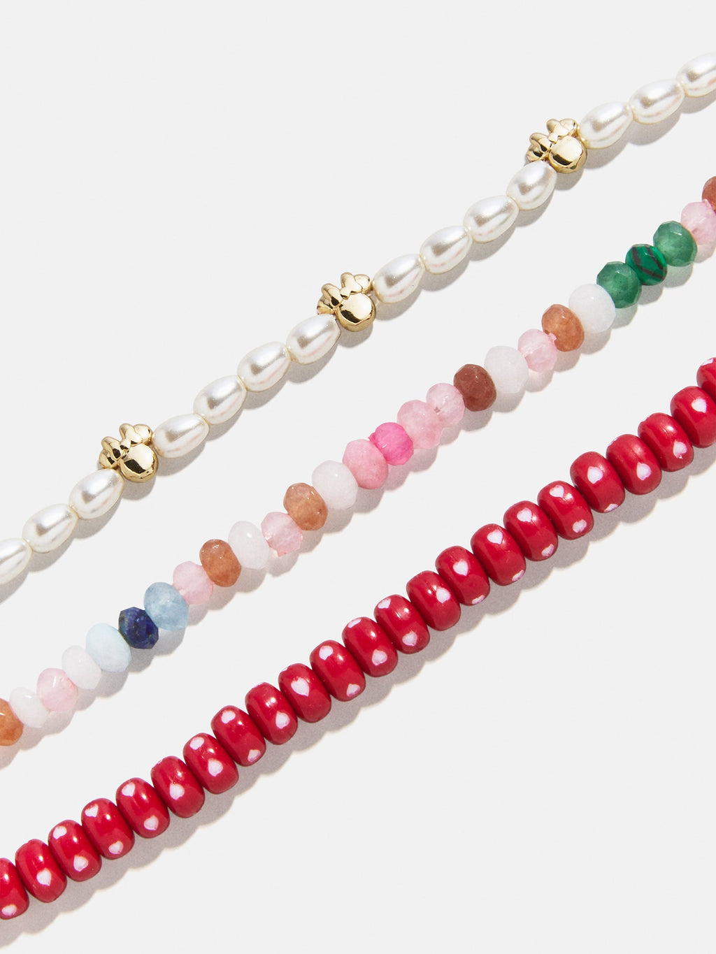 Disney Mickey Mouse Semi-Precious Layered Bracelet - Pearl