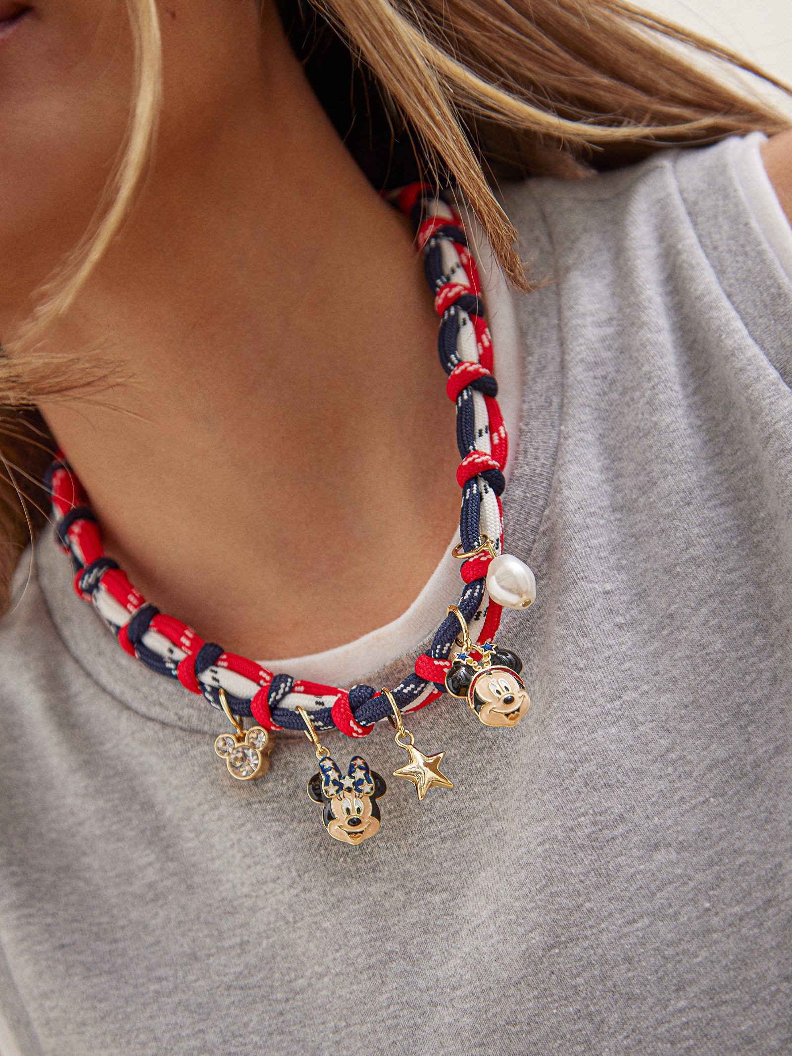 Disney Americana Charm Necklace - Red/White/Blue