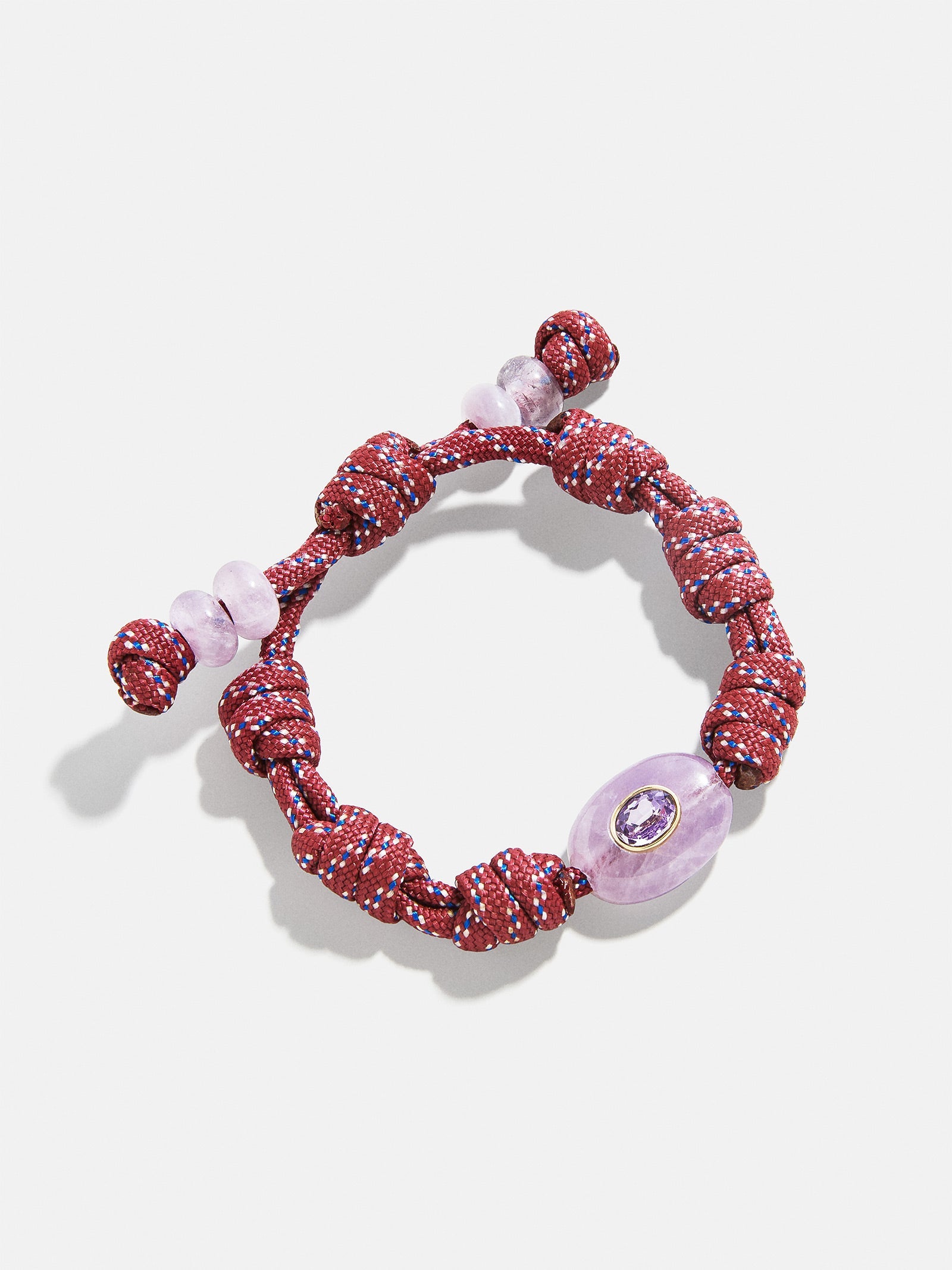 True Aura Semi-Precious Paracord Bracelet - Light Amethyst