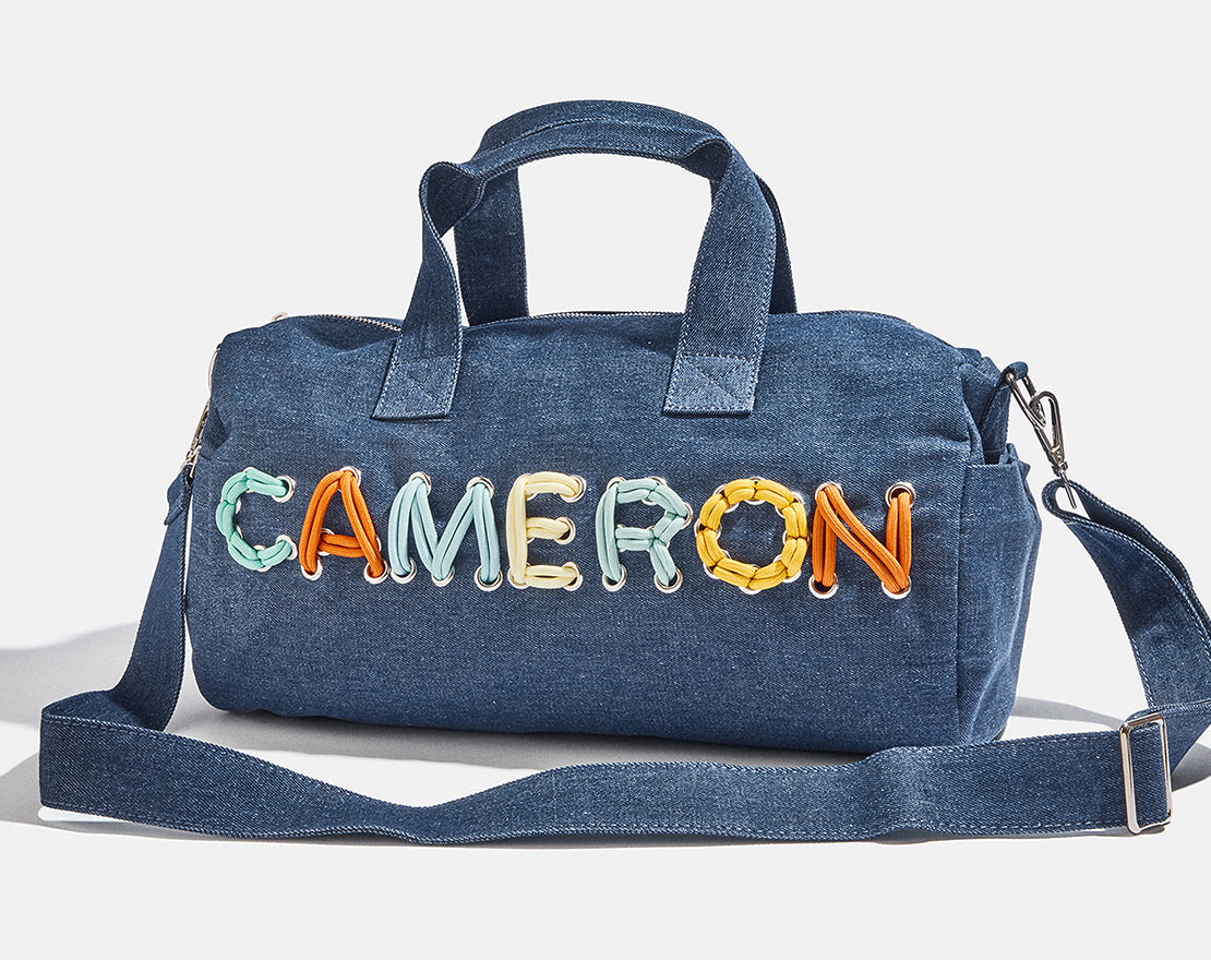 Thready to Go Kids' Custom Duffle - Dark Denim/Multi