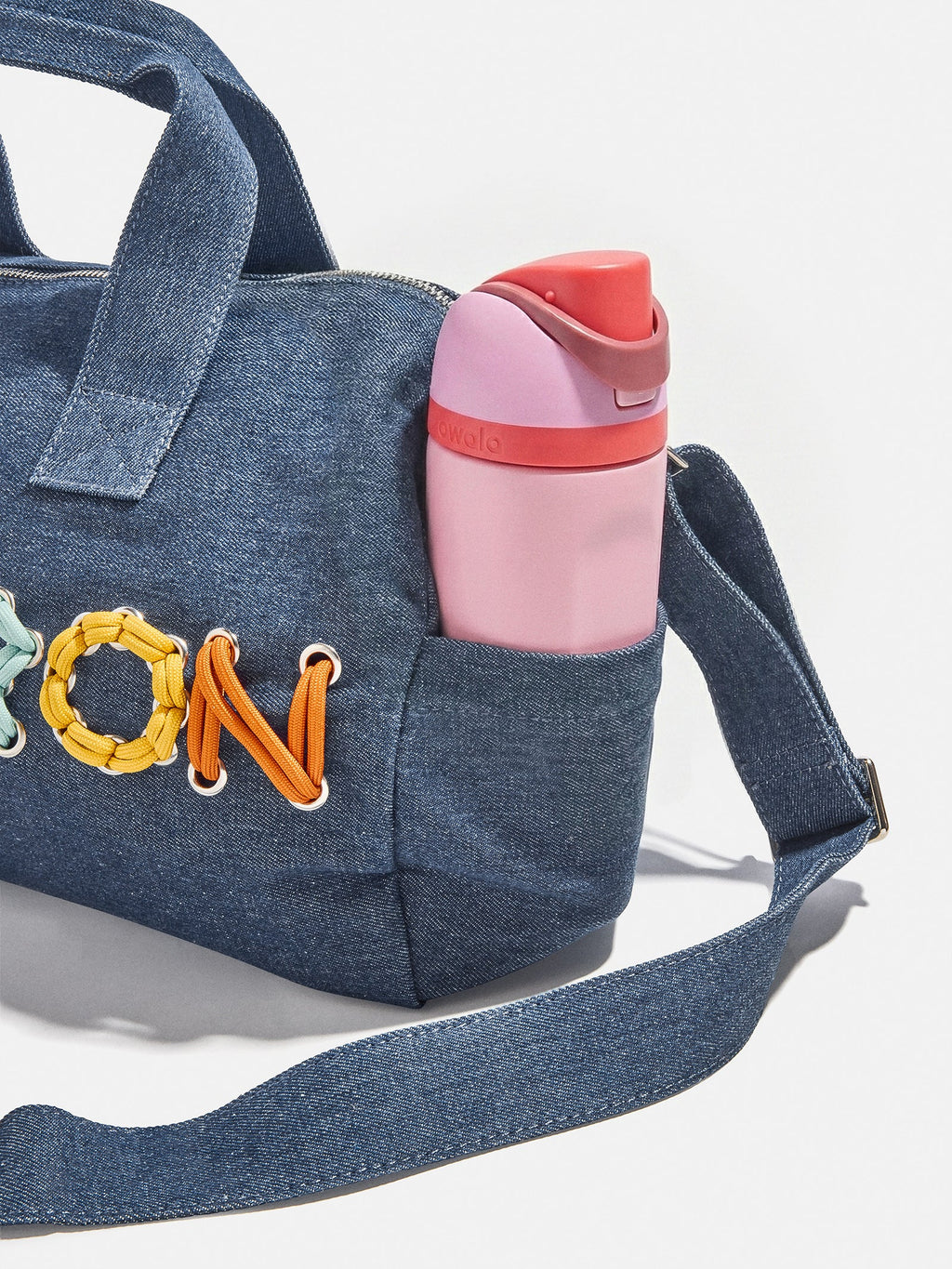 Thready to Go Kids' Custom Duffle - Dark Denim/Pink Multi