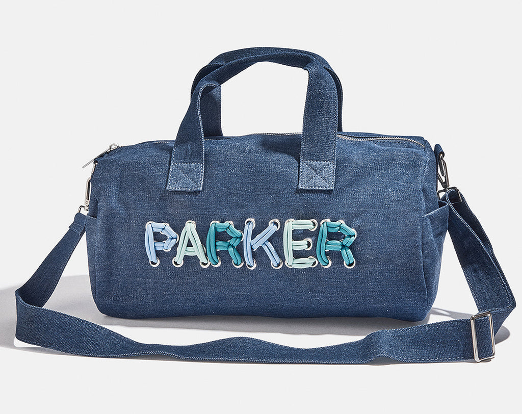 Thready to Go Kids’ Custom Duffle - Dark Denim/Blue Multi