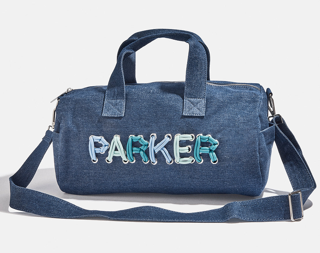 Thready to Go Kids’ Custom Duffle - Dark Denim/Blue Multi