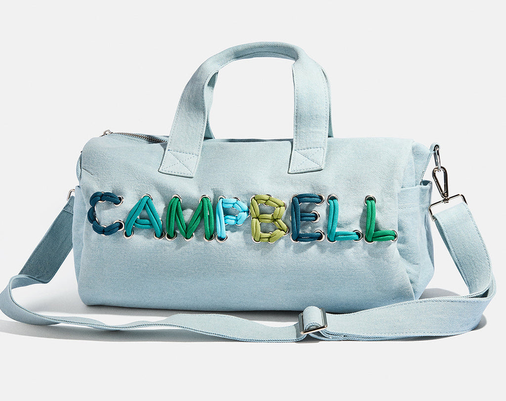 Thready to Go Kids’ Custom Duffle - Light Denim/Blue Multi