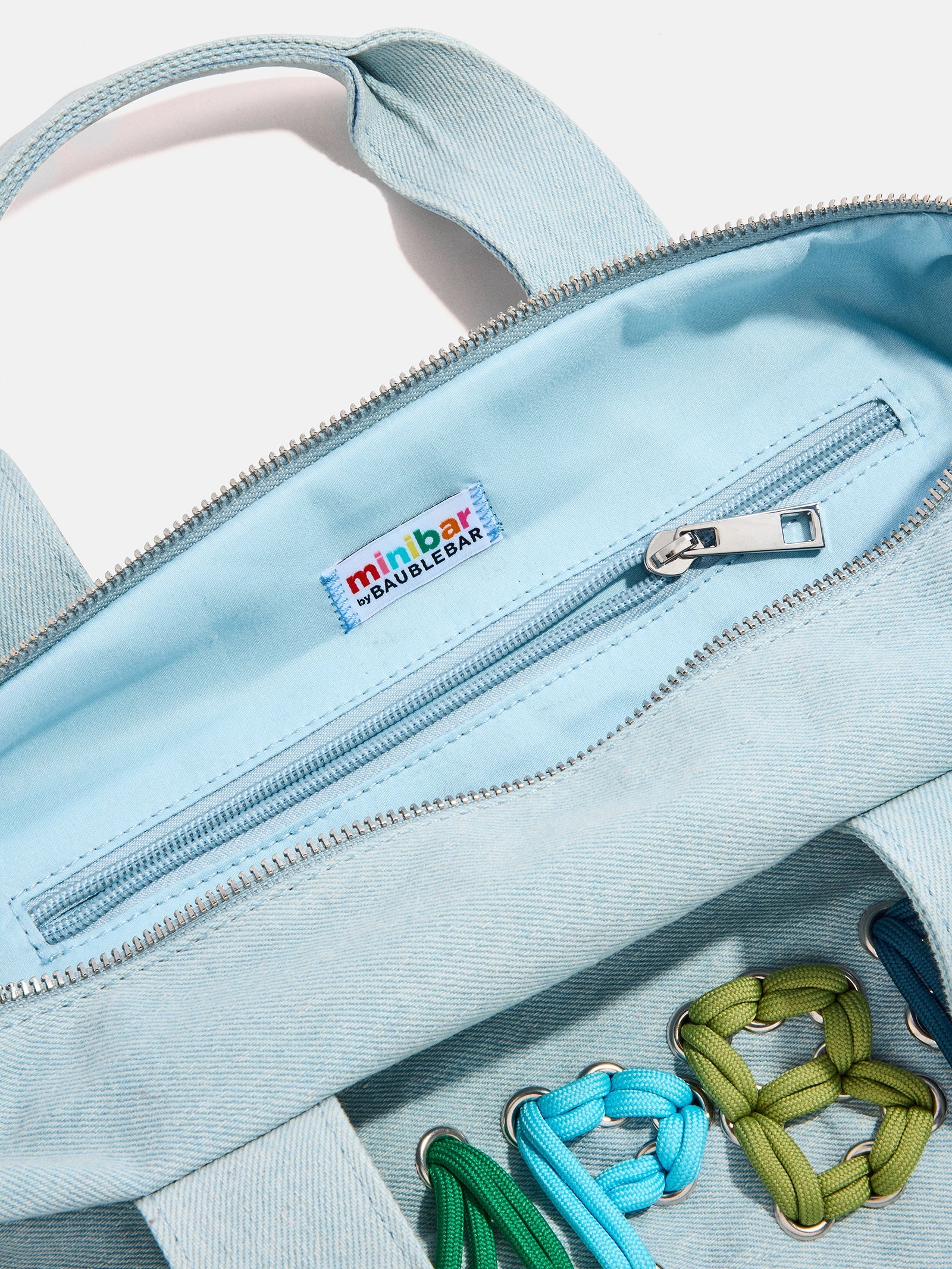 Thready to Go Kids’ Custom Duffle - Light Denim/Blue Multi