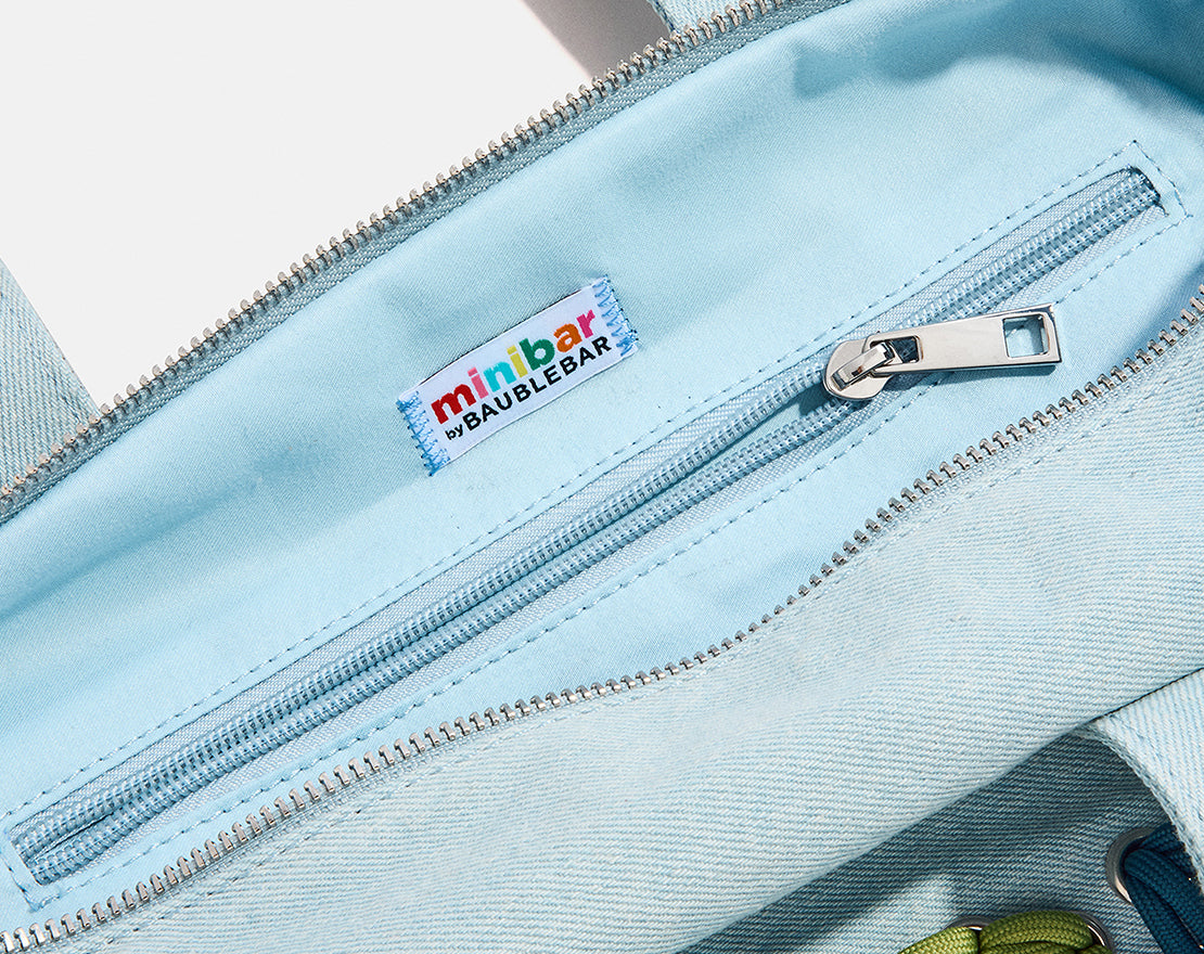 Thready to Go Kids’ Custom Duffle - Light Denim/Blue Multi
