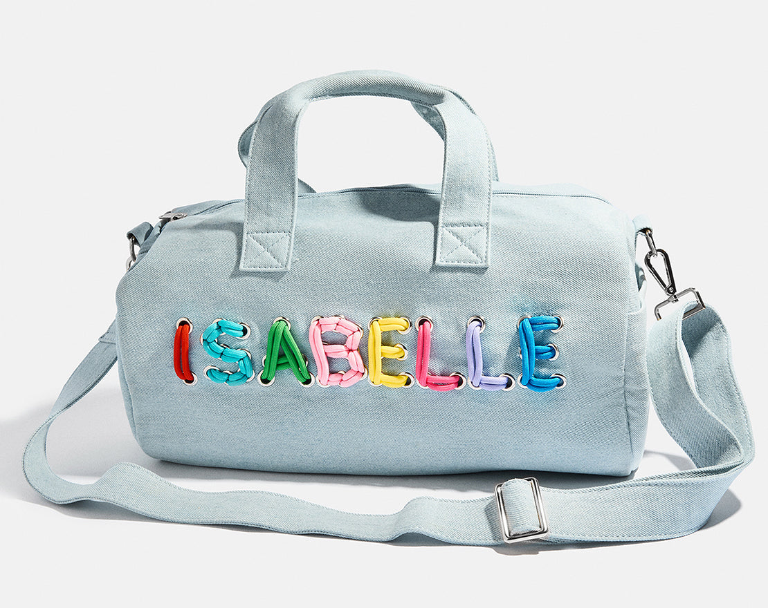 Thready to Go Kids’ Custom Duffle - Light Denim/Multi