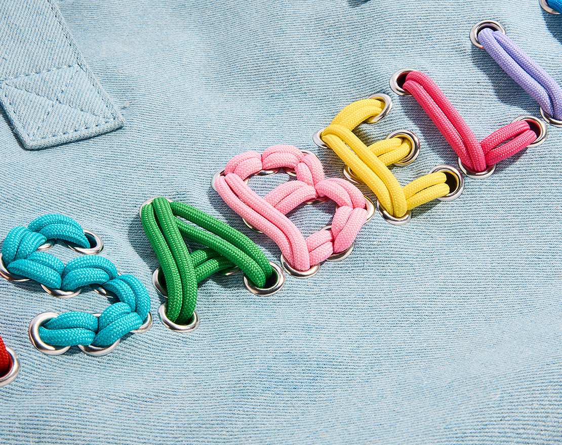 Thready to Go Kids’ Custom Duffle - Light Denim/Multi