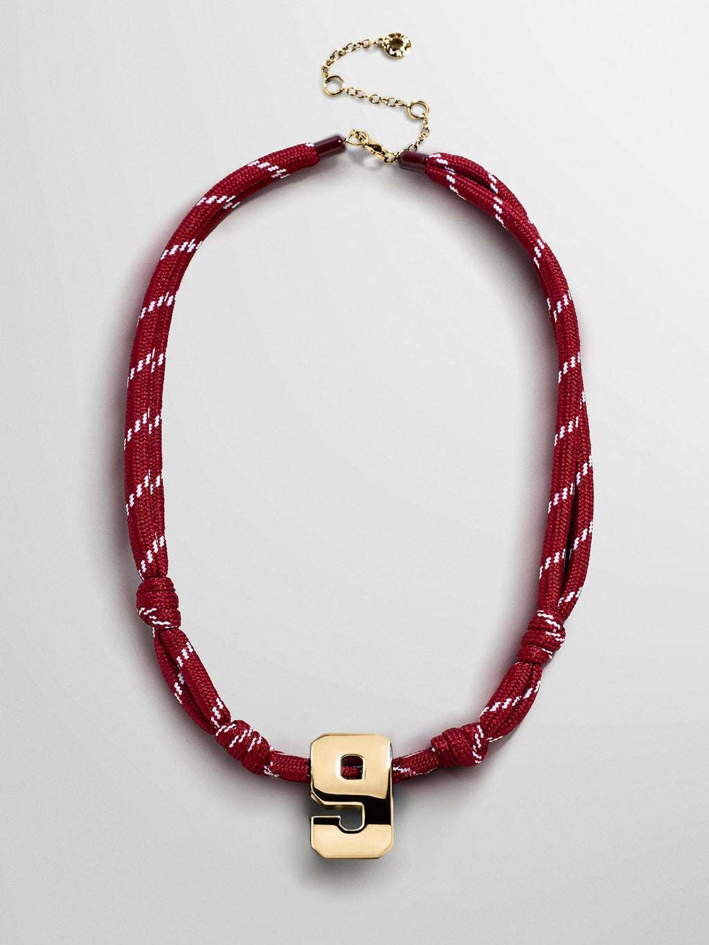 Knotty Varsity Custom Necklace - Maroon Single Digit