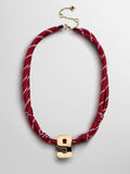 Knotty Varsity Custom Necklace - Maroon Single Digit