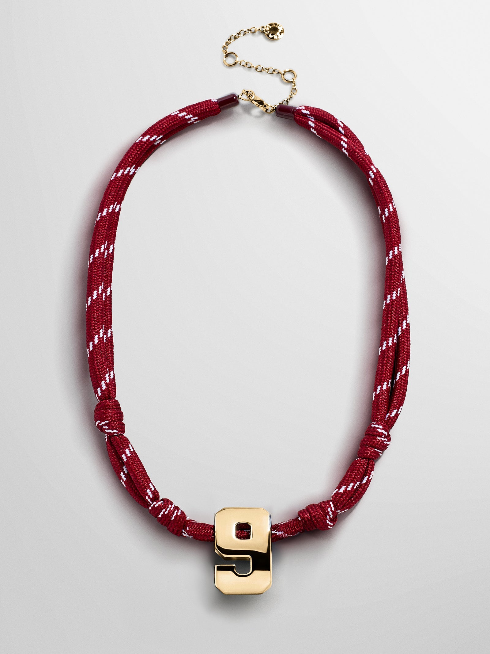 Knotty Varsity Custom Necklace - Maroon Single Digit