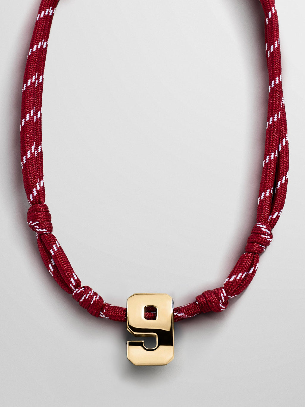 Knotty Varsity Custom Necklace - Maroon Single Digit