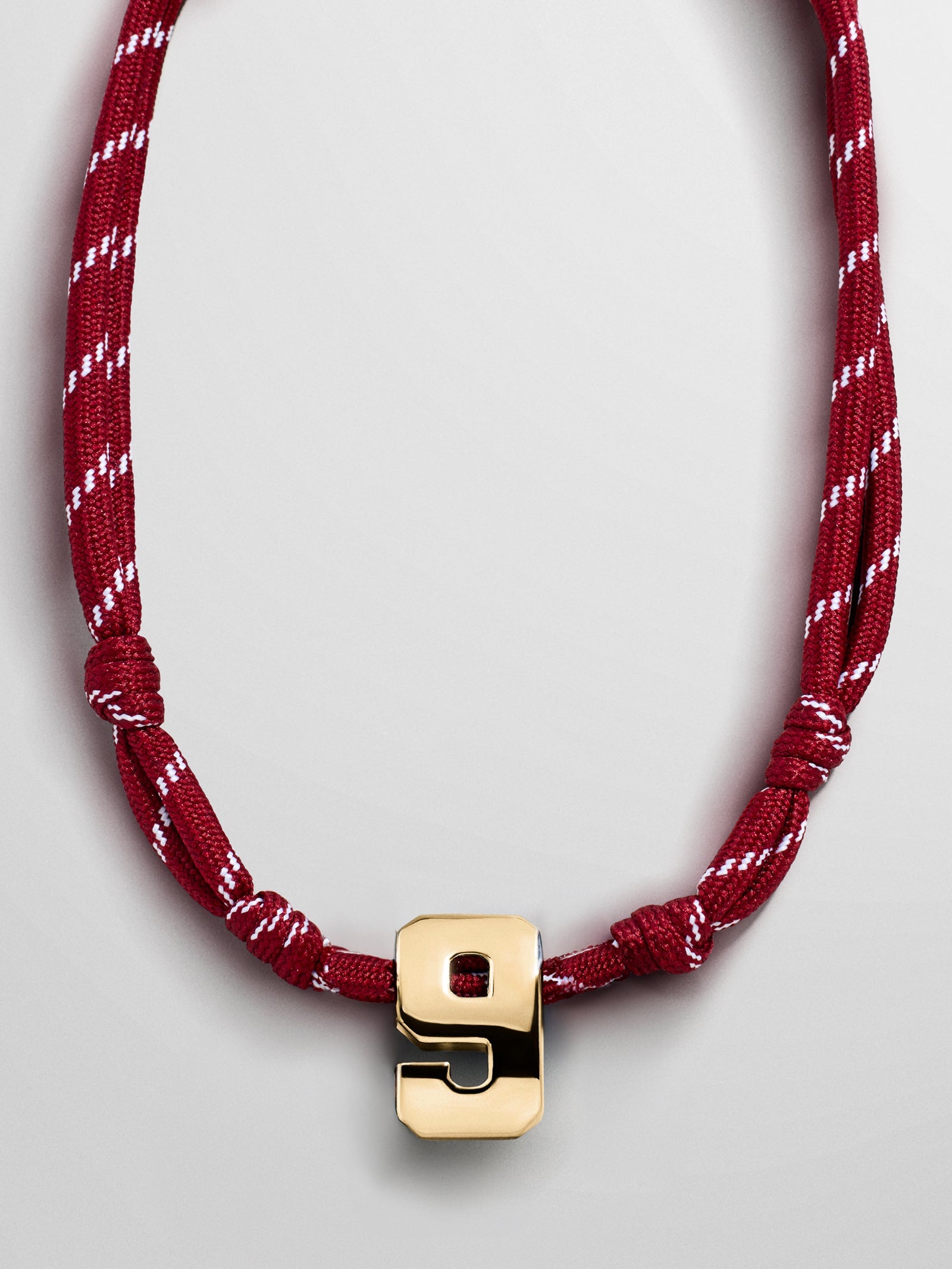 Knotty Varsity Custom Necklace - Maroon Single Digit