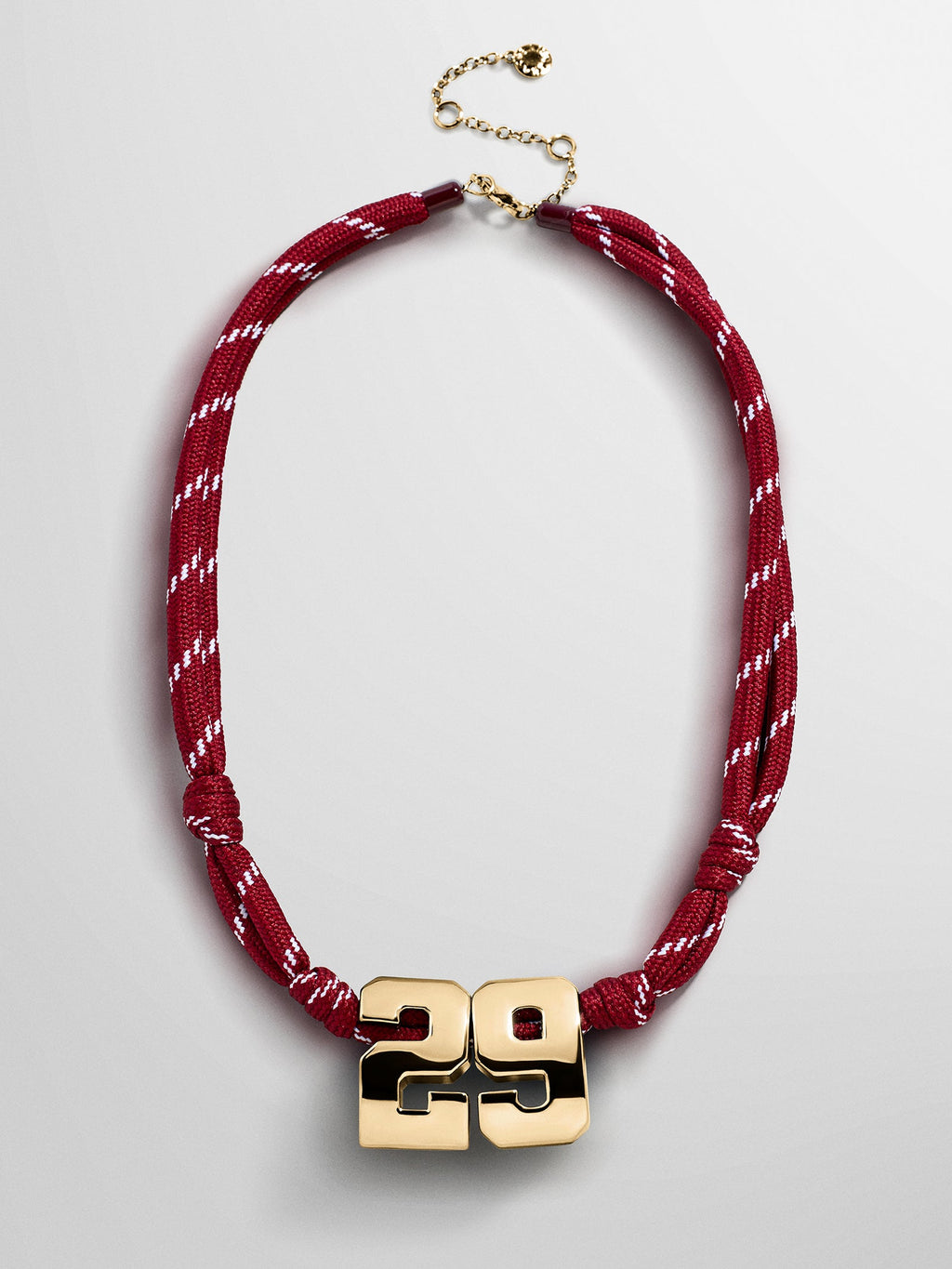 Knotty Varsity Custom Necklace - Maroon Double Digit