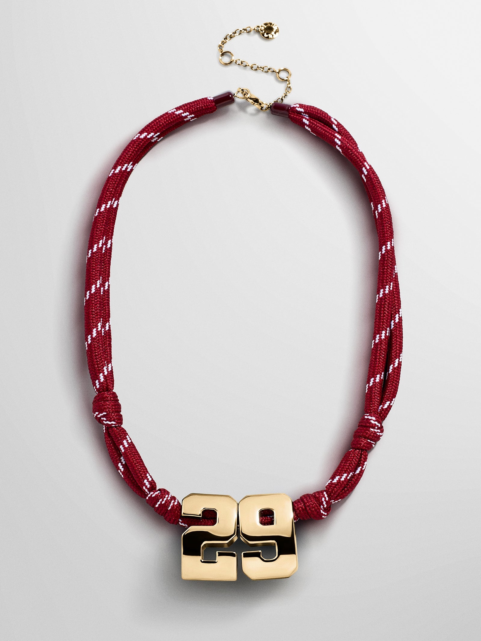 Knotty Varsity Custom Necklace - Maroon Double Digit