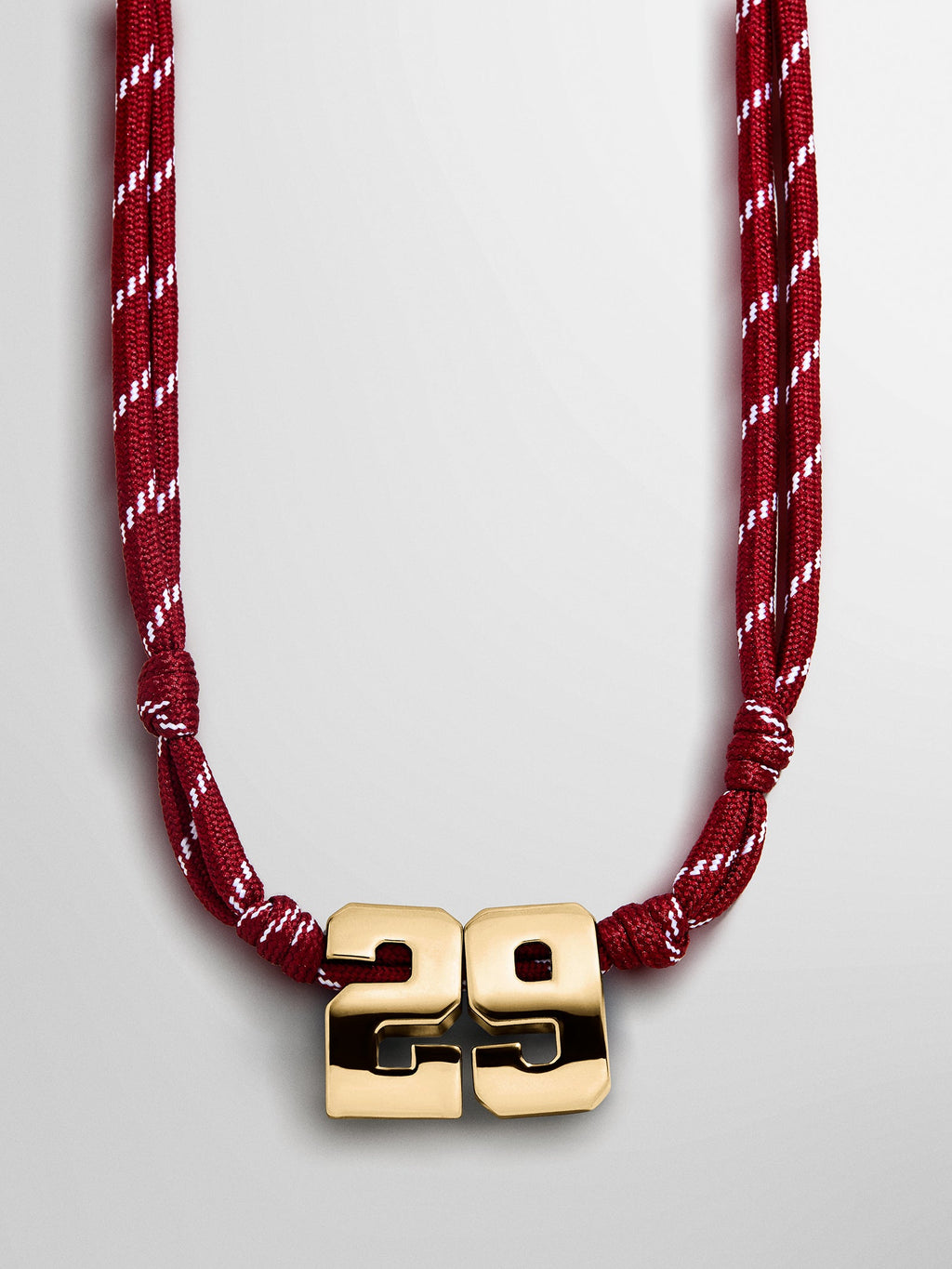 Knotty Varsity Custom Necklace - Maroon Double Digit