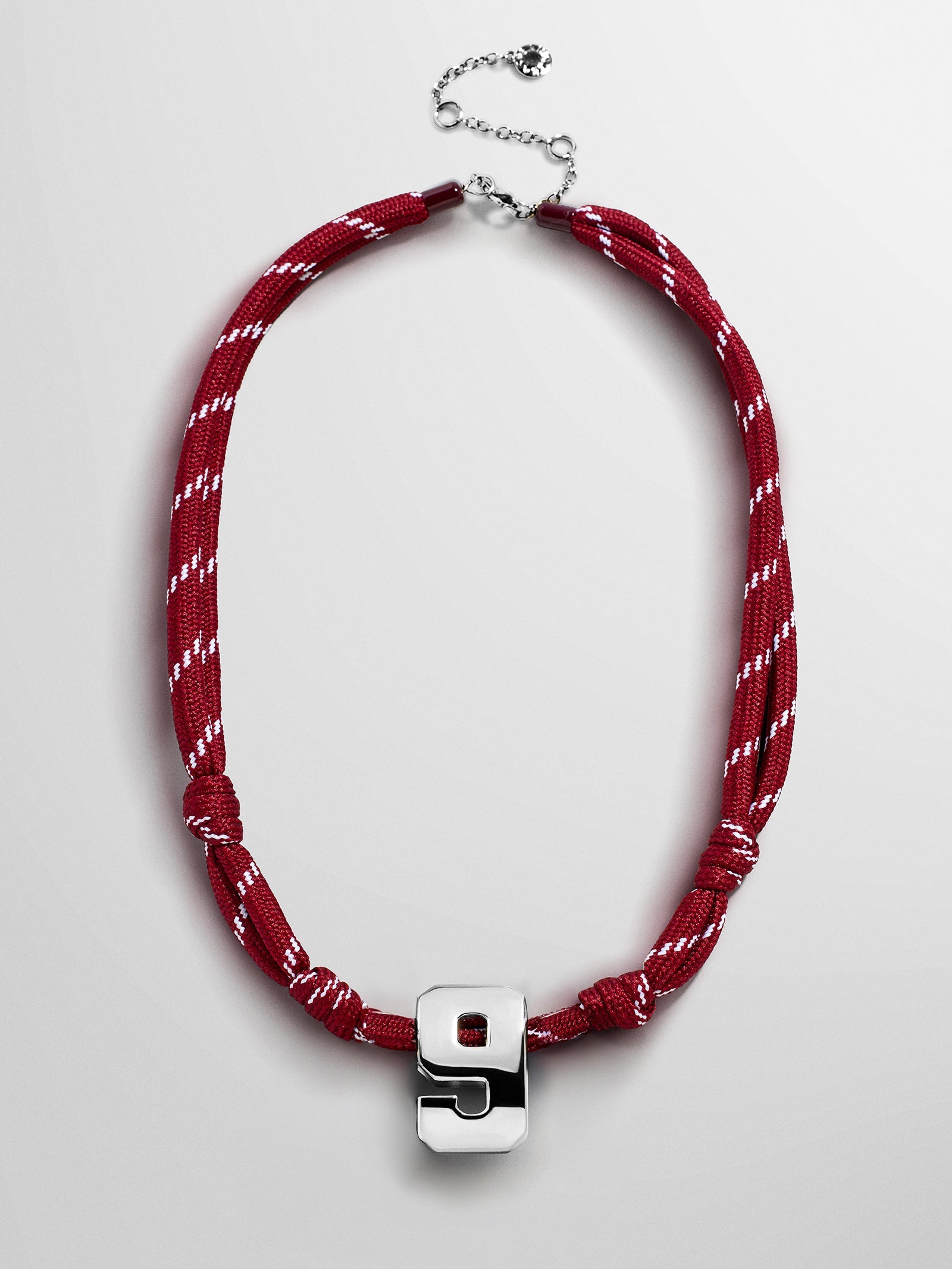 Knotty Varsity Custom Necklace - Maroon Single Digit