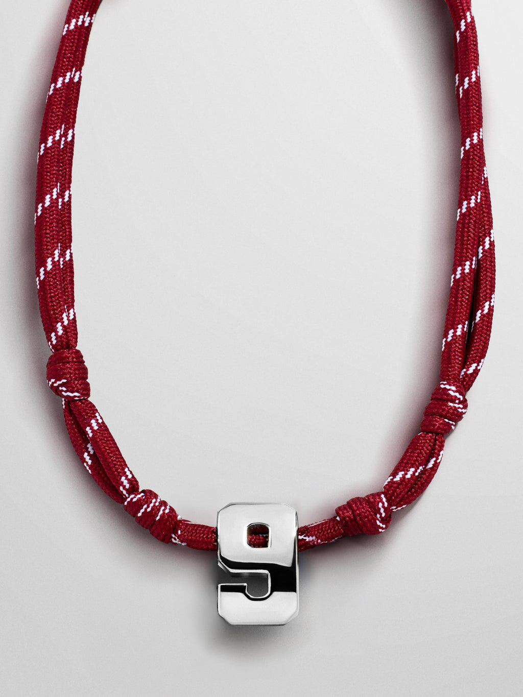 Knotty Varsity Custom Necklace - Maroon Single Digit