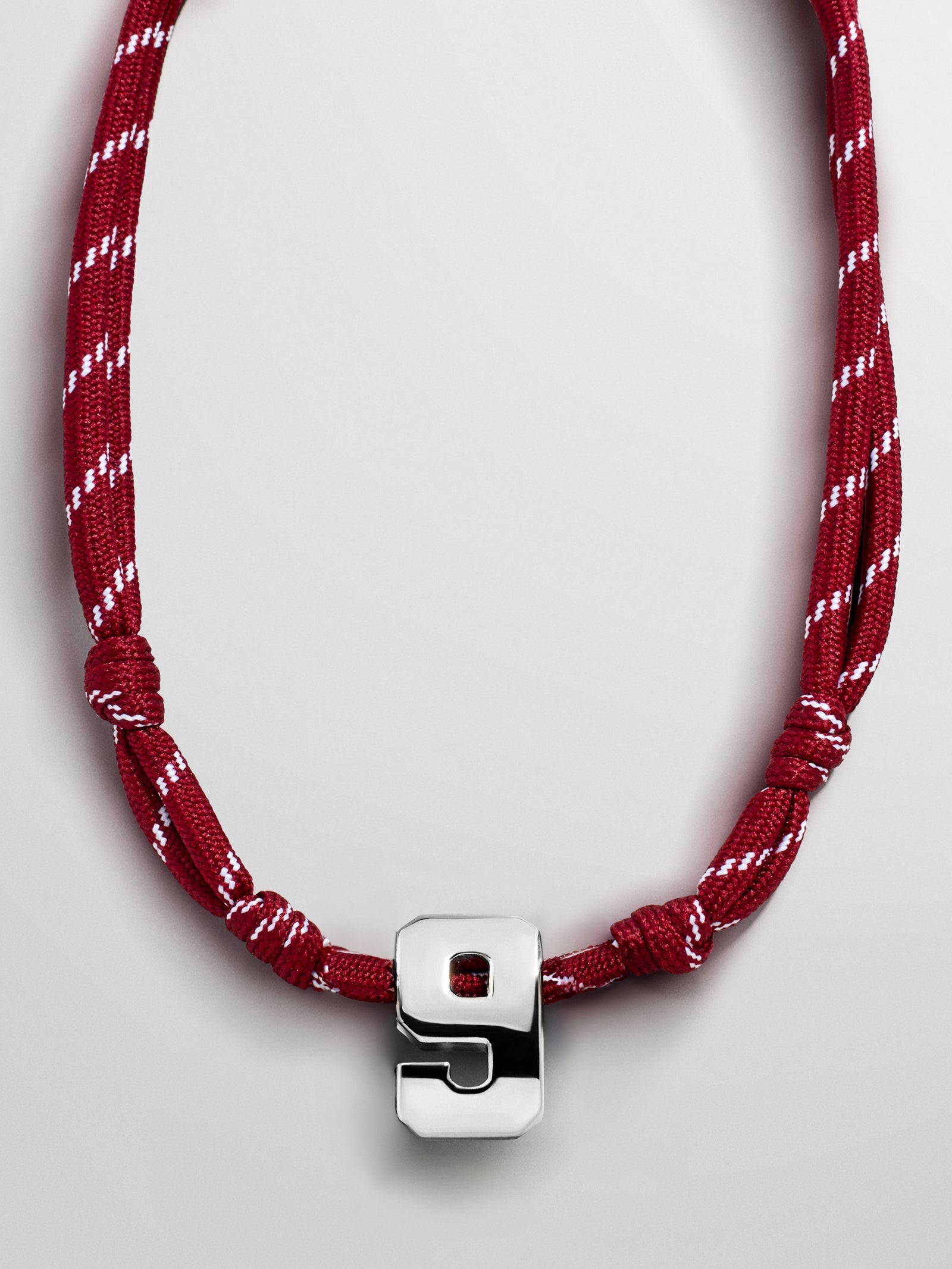 Knotty Varsity Custom Necklace - Maroon Single Digit