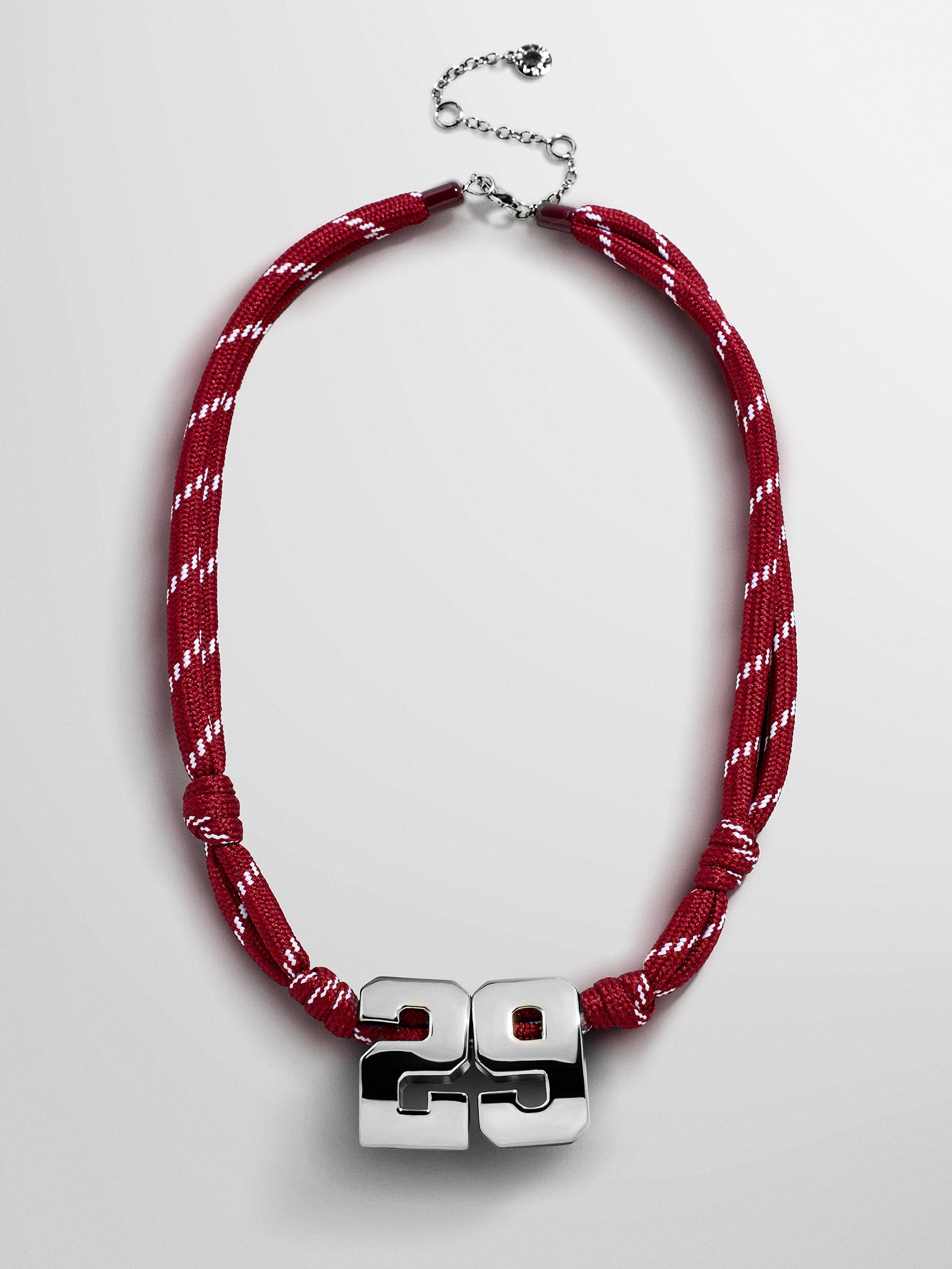 Knotty Varsity Custom Necklace - Maroon Double Digit