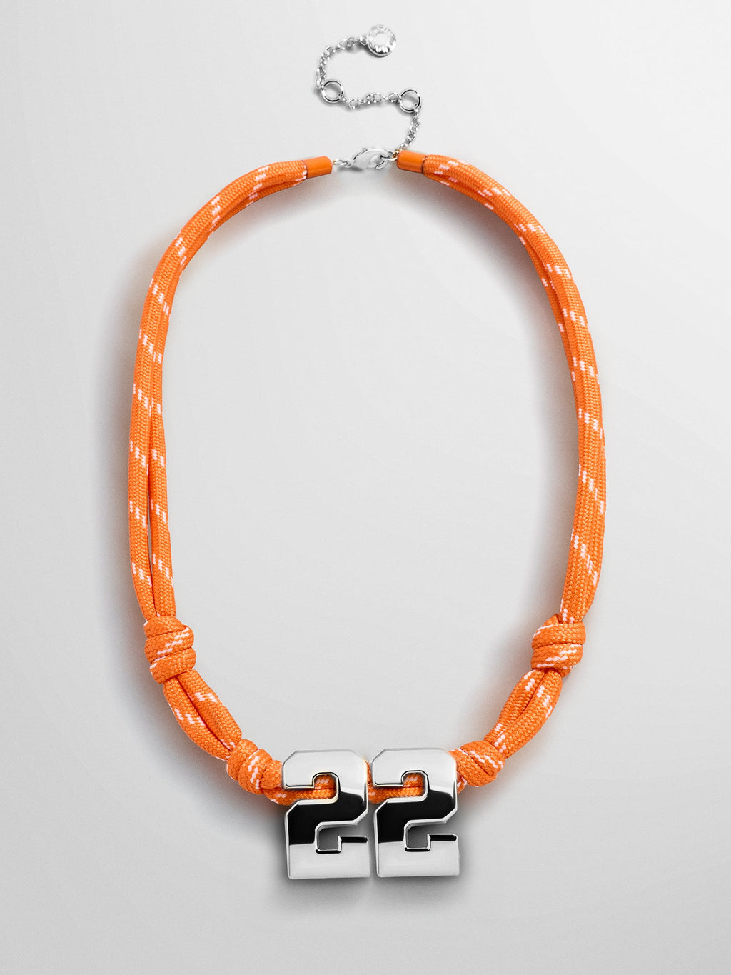 Knotty Varsity Custom Necklace - Tangerine Double Digit