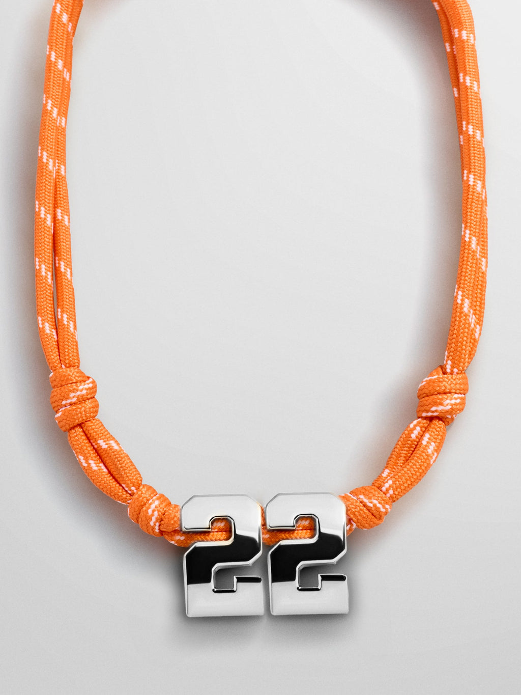 Knotty Varsity Custom Necklace - Tangerine Double Digit