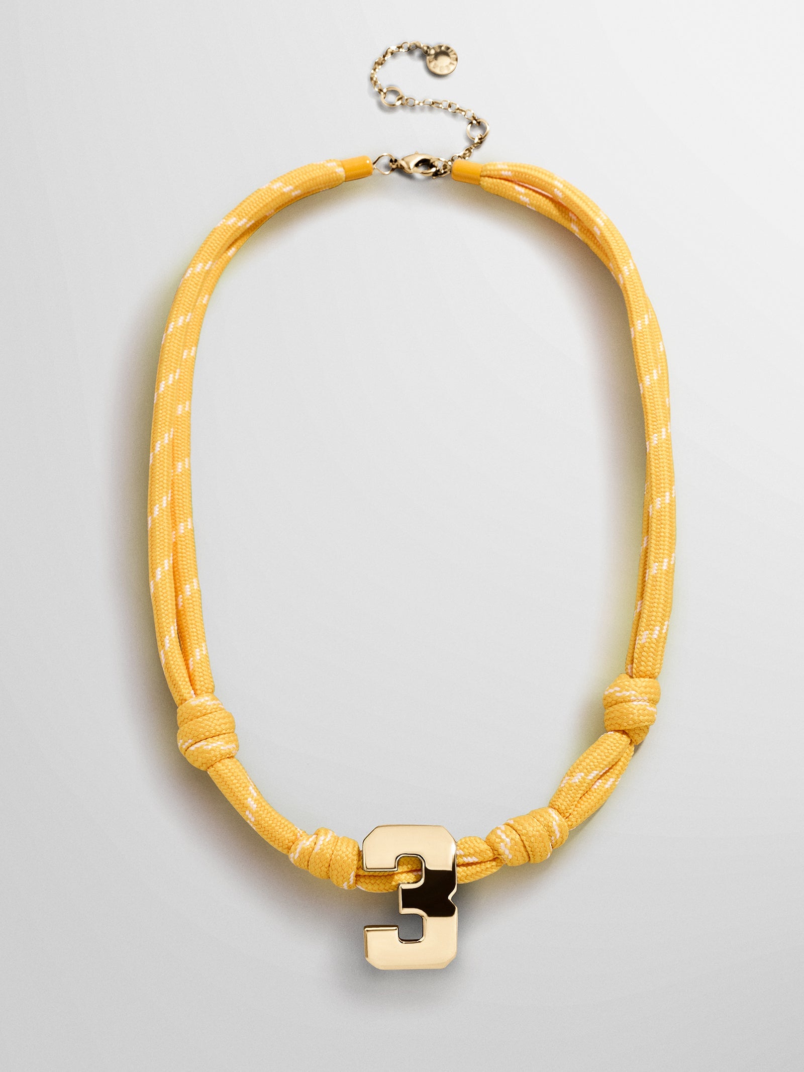 Knotty Varsity Custom Necklace - Marigold Single Digit