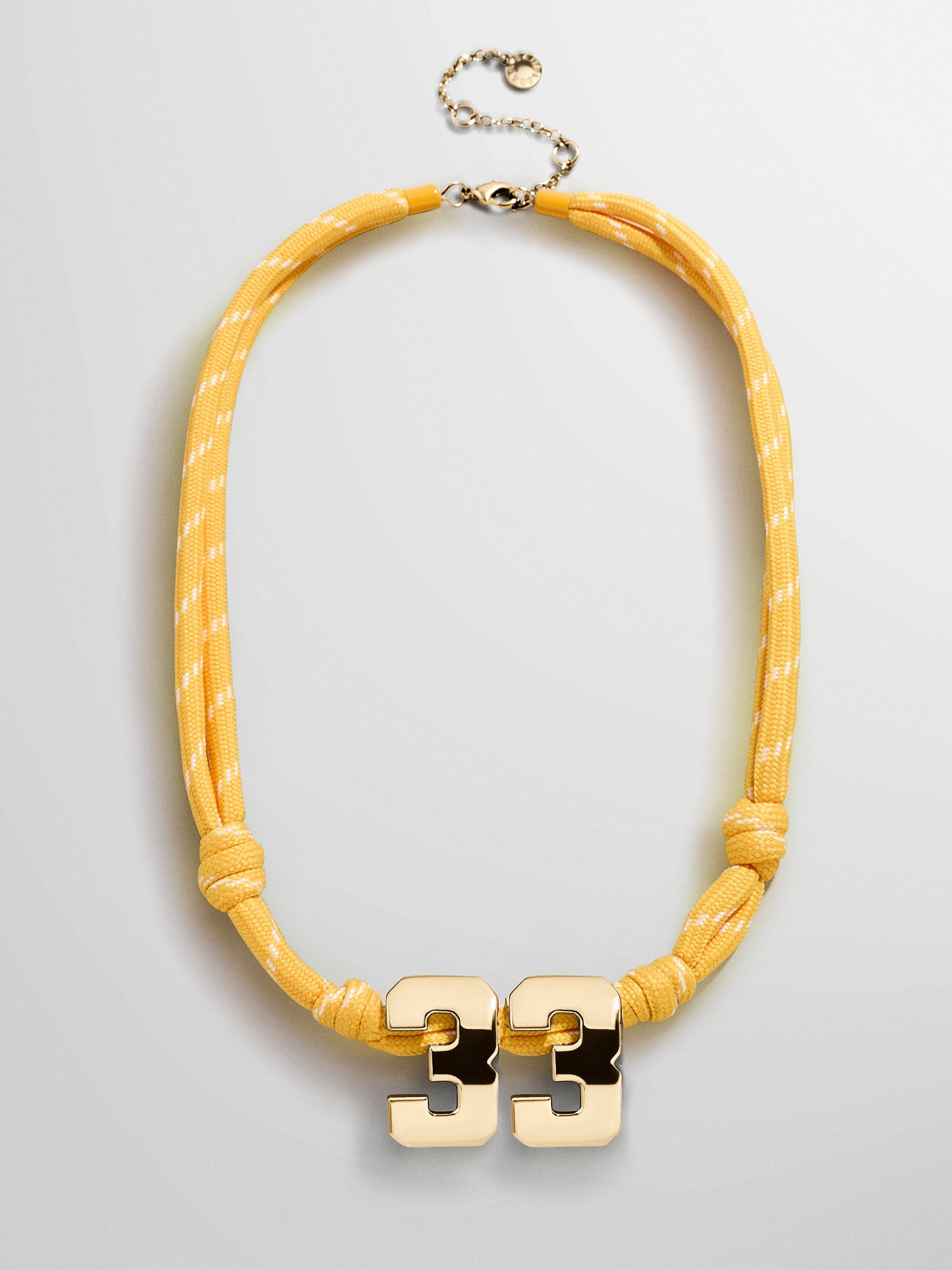 Knotty Varsity Custom Necklace - Marigold Double Digit