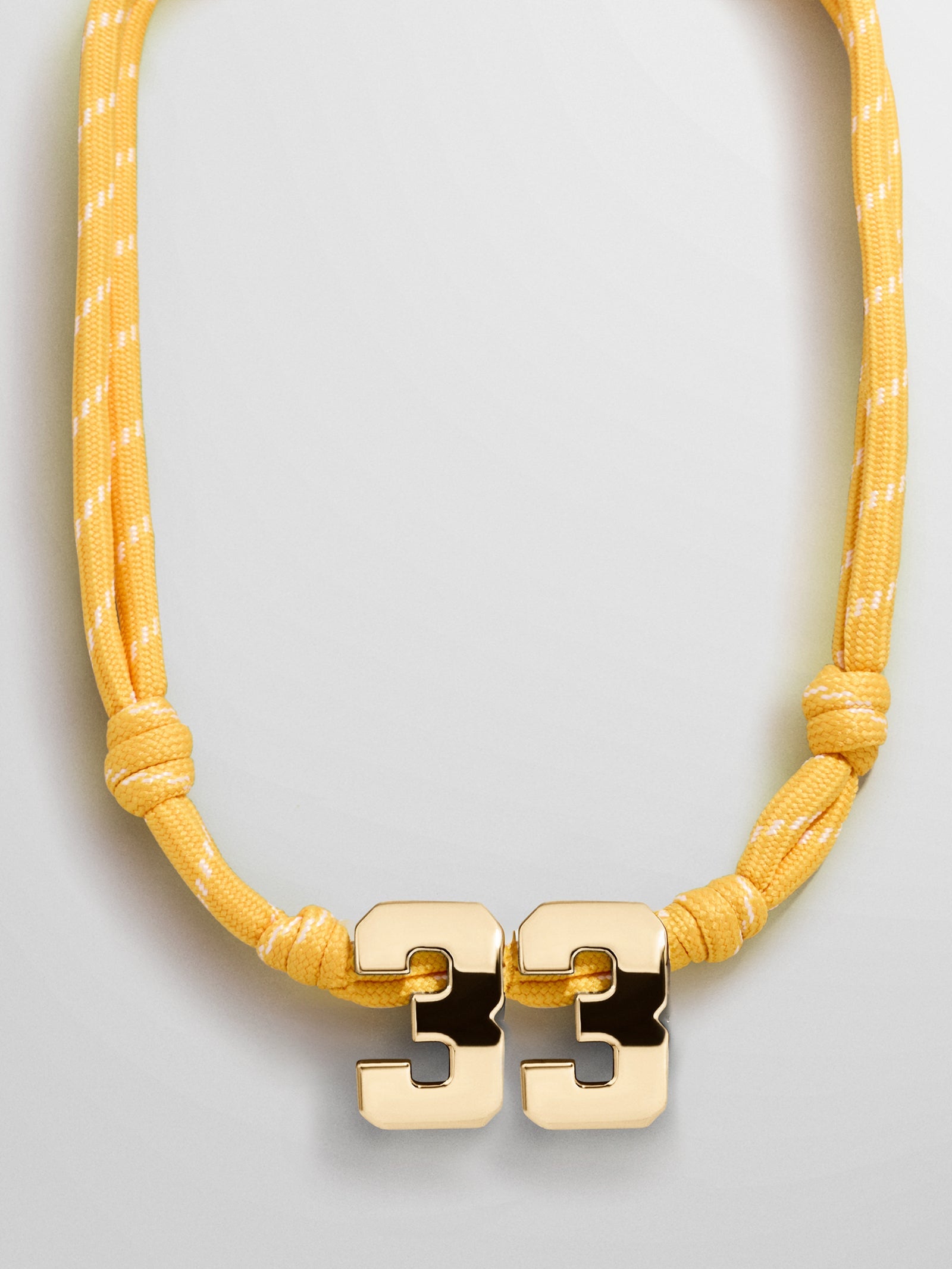 Knotty Varsity Custom Necklace - Marigold Double Digit