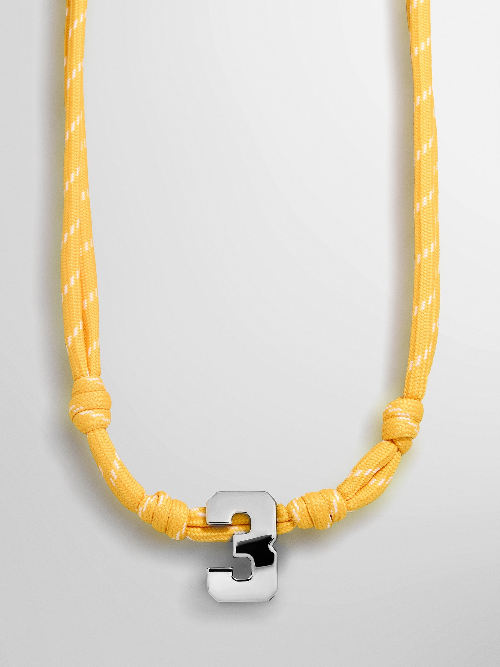 Knotty Varsity Custom Necklace - Marigold Single Digit