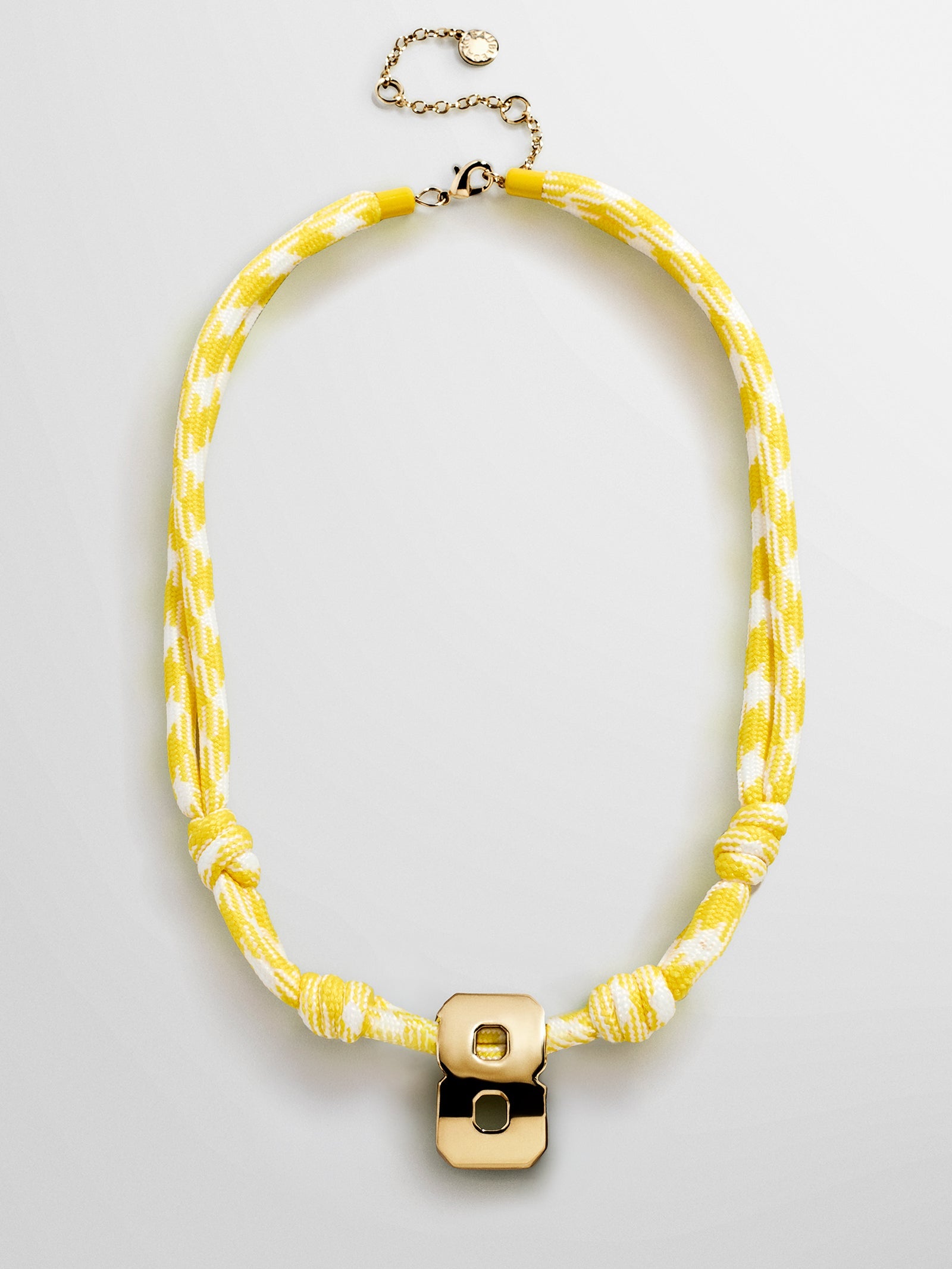 Knotty Varsity Custom Necklace - Bright Yellow Single Digit