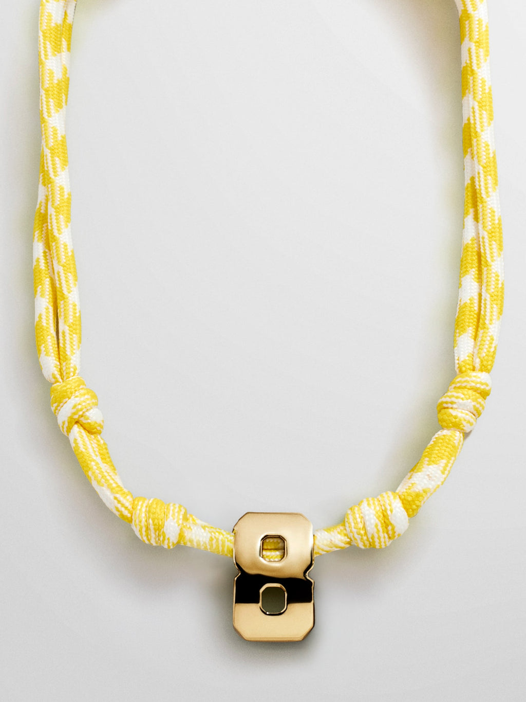Knotty Varsity Custom Necklace - Bright Yellow Single Digit