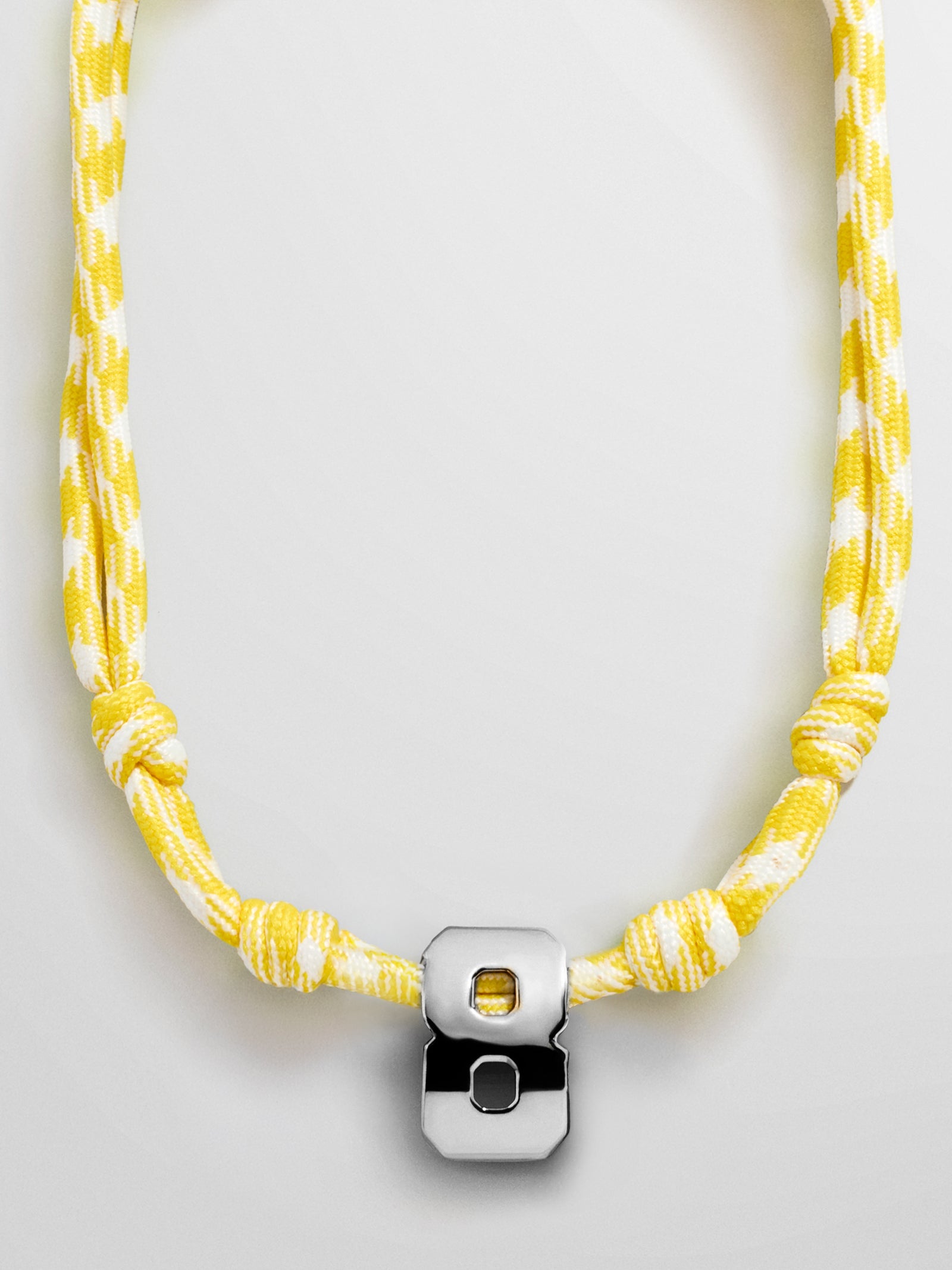 Knotty Varsity Custom Necklace - Bright Yellow Single Digit