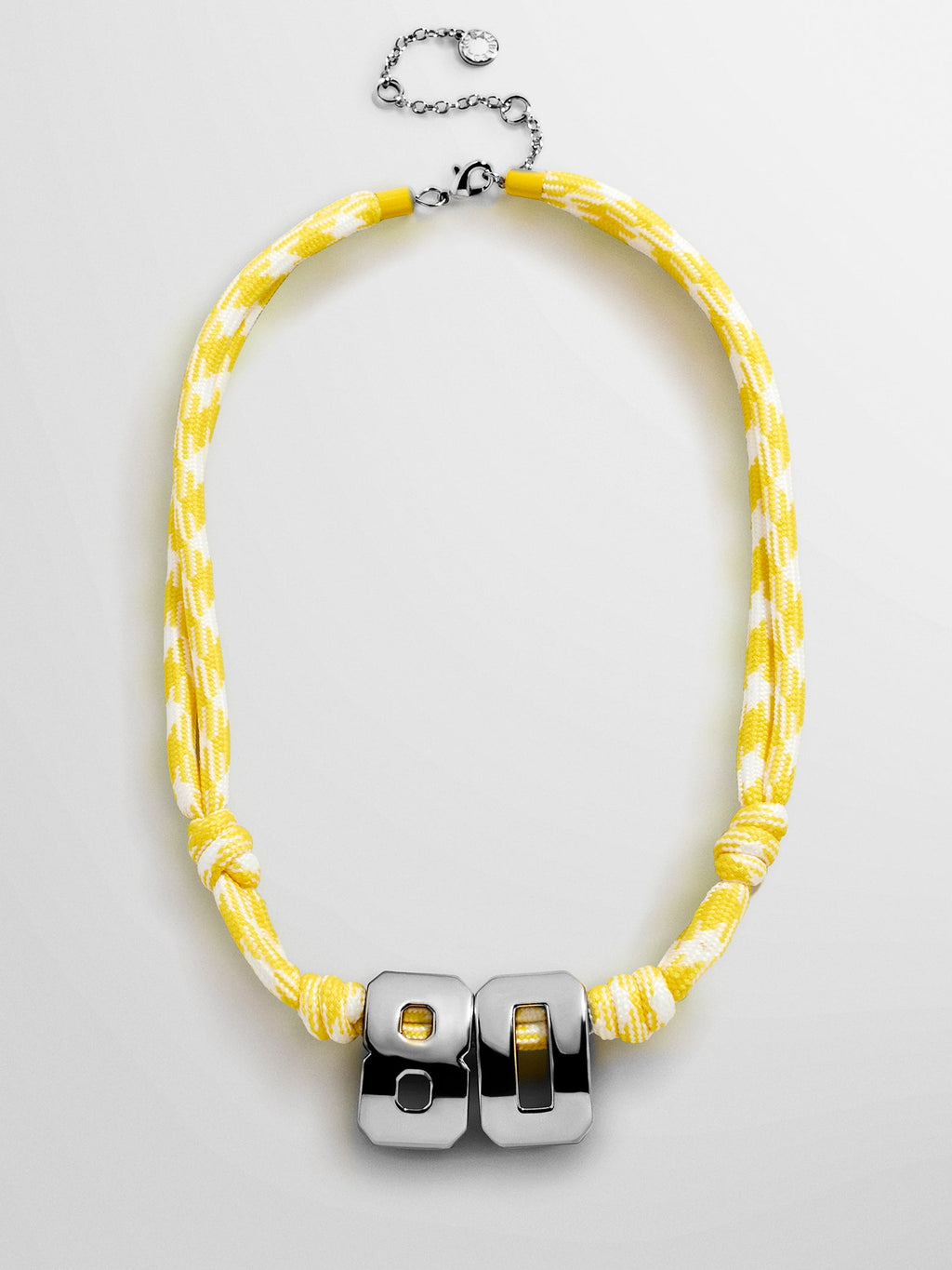 Knotty Varsity Custom Necklace - Bright Yellow Double Digit