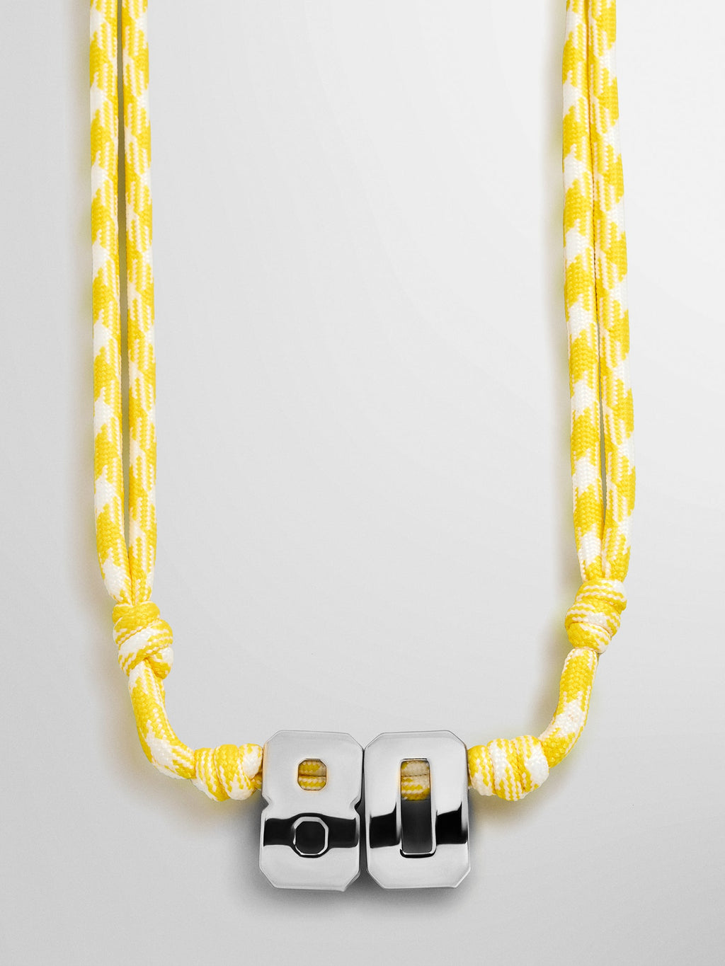 Knotty Varsity Custom Necklace - Bright Yellow Double Digit