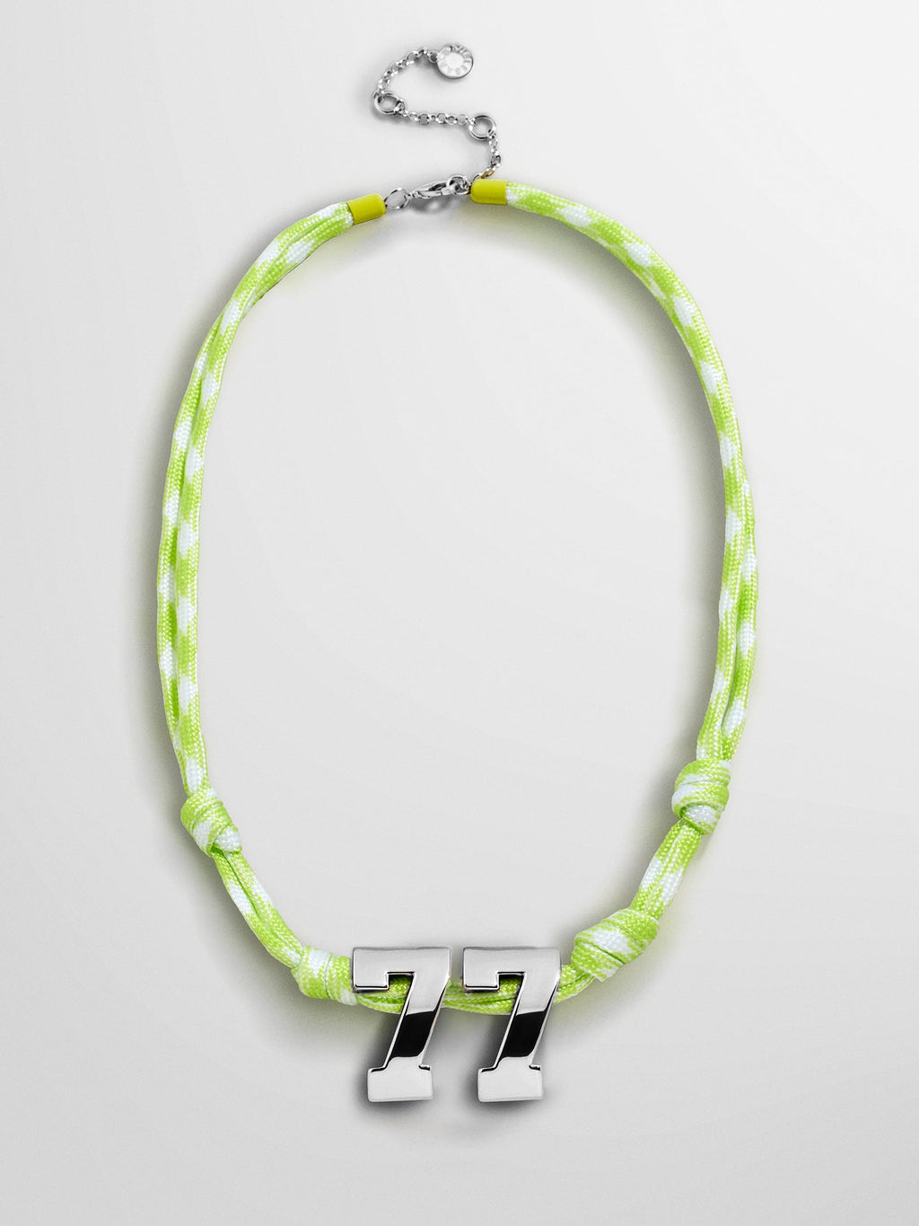 Knotty Varsity Custom Necklace - Lime Green Double Digit