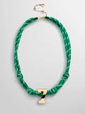 Knotty Varsity Custom Necklace - Bright Green Single Digit