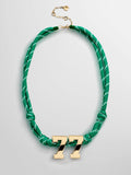 Knotty Varsity Custom Necklace - Bright Green Double Digit