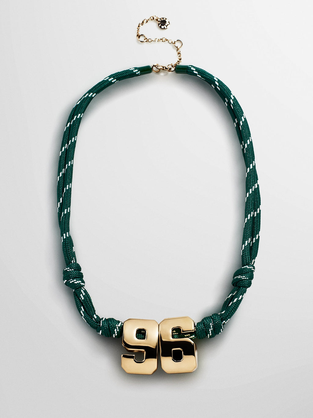 Knotty Varsity Custom Necklace - Dark Green Double Digit
