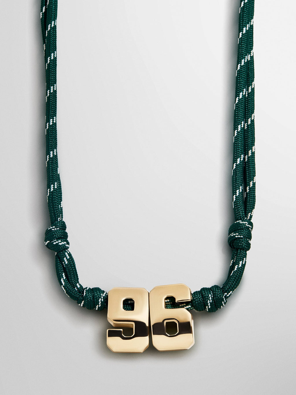 Knotty Varsity Custom Necklace - Dark Green Double Digit