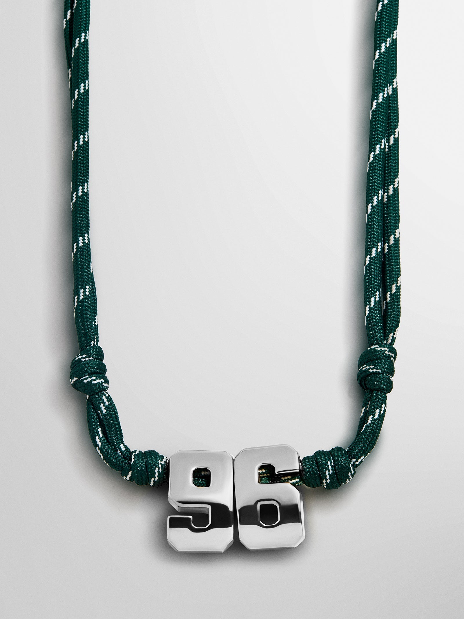 Knotty Varsity Custom Necklace - Dark Green Double Digit