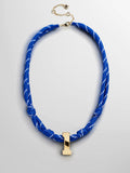 Knotty Varsity Custom Necklace - Royal Blue Single Digit