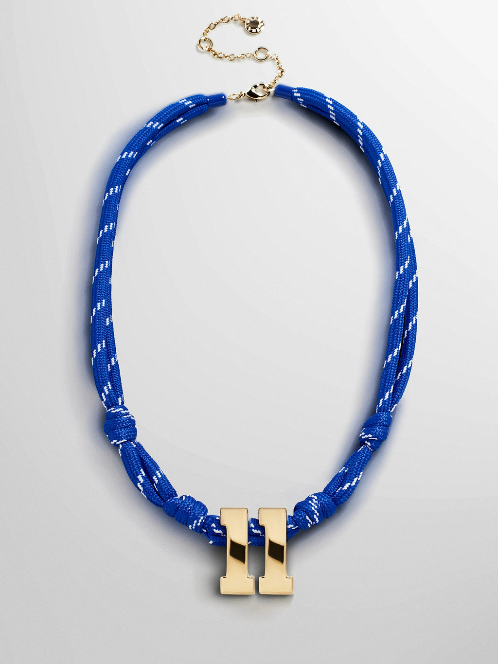 Knotty Varsity Custom Necklace - Royal Blue Double Digit