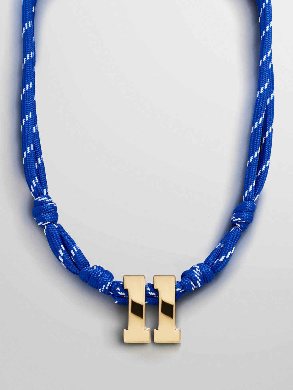 Knotty Varsity Custom Necklace - Royal Blue Double Digit