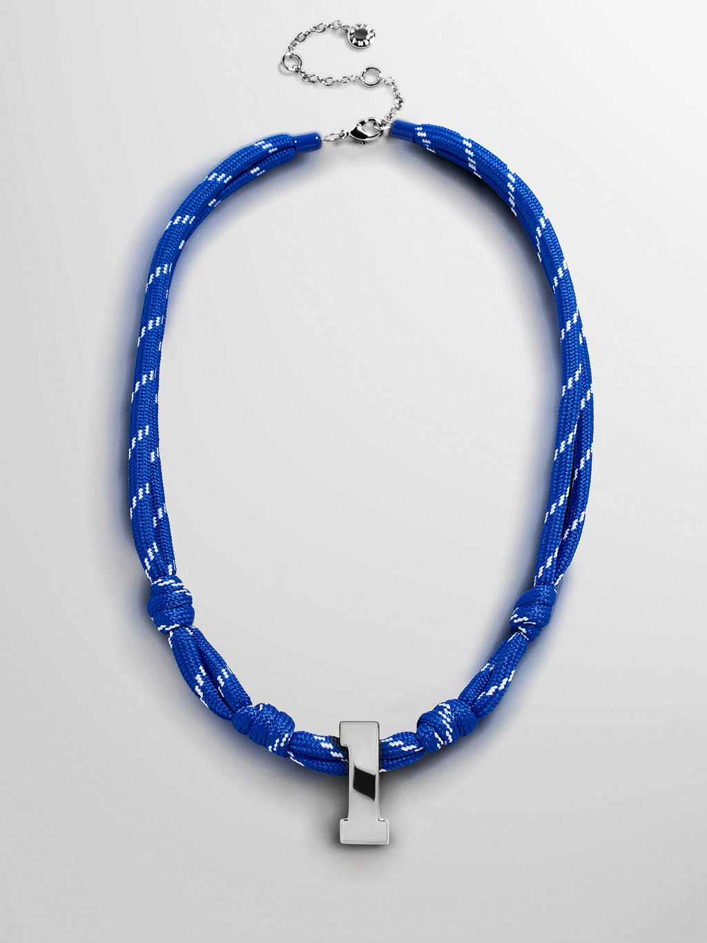 Knotty Varsity Custom Necklace - Royal Blue Single Digit